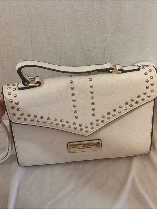 Marc New York Handbags - Marc New York White Studded Envelope Satchel with Top Handle